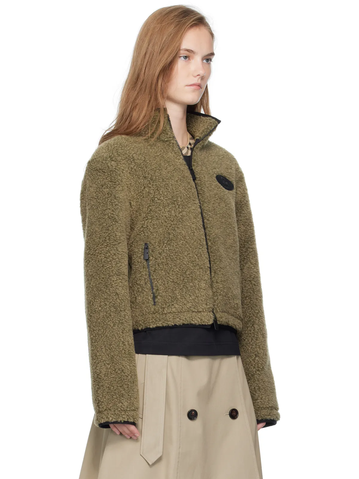 Burberry クロップド フリースジャケット - 画像2