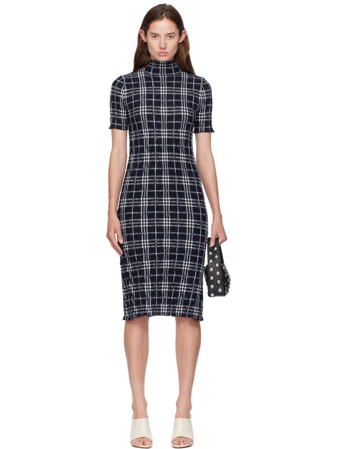 Burberry Burberry チェック ウールブレンド ミディアムワンピースの商品画像