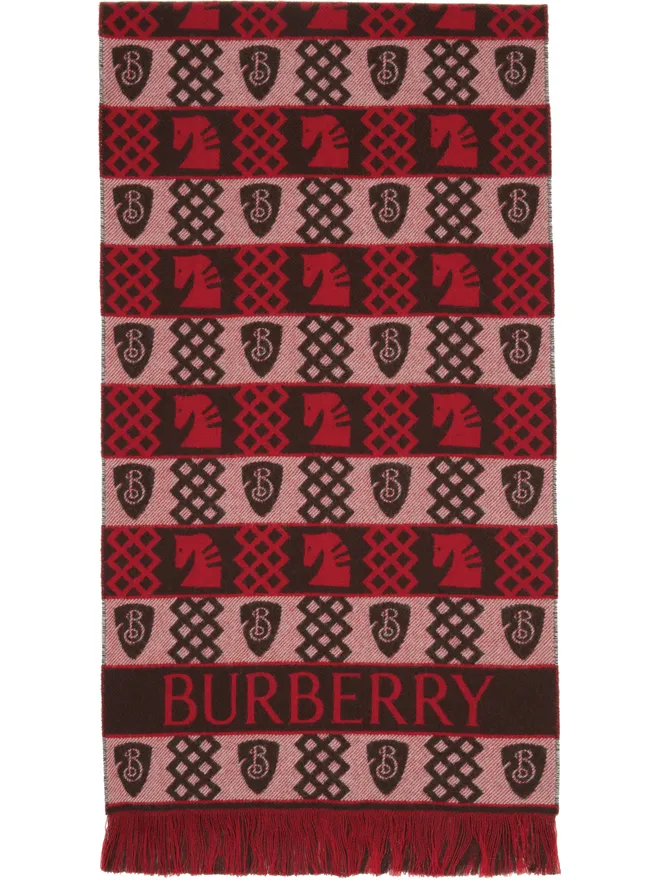 Burberry Burberry Chess Fair Isle ウール マフラーの商品画像