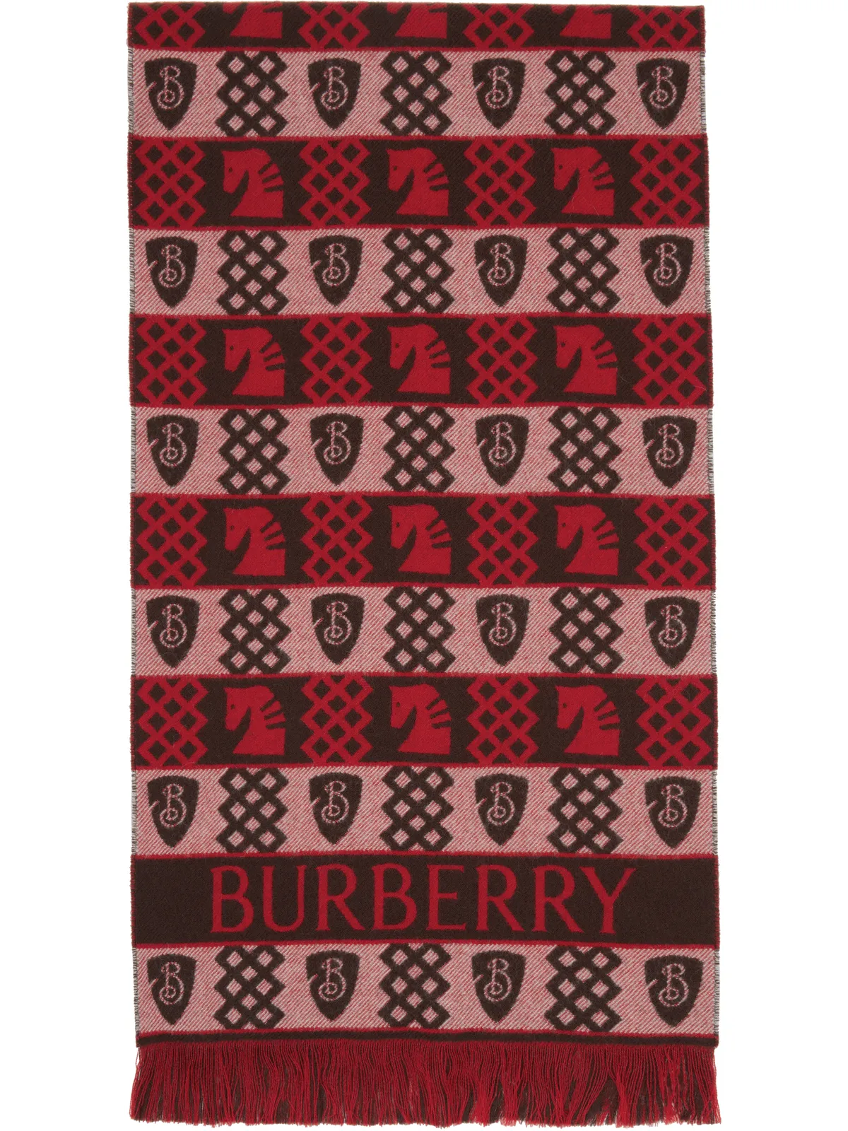 Burberry Chess Fair Isle ウール マフラー - 画像1