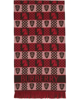 Burberry Chess Fair Isle ウール マフラー - サムネイル1