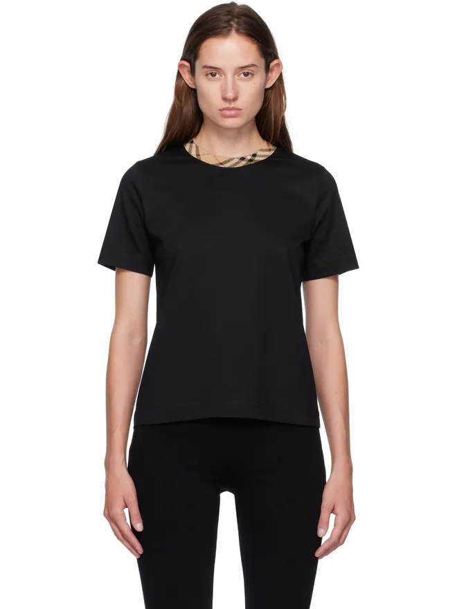 Burberry Burberry チェックトリム コットン Tシャツの商品画像