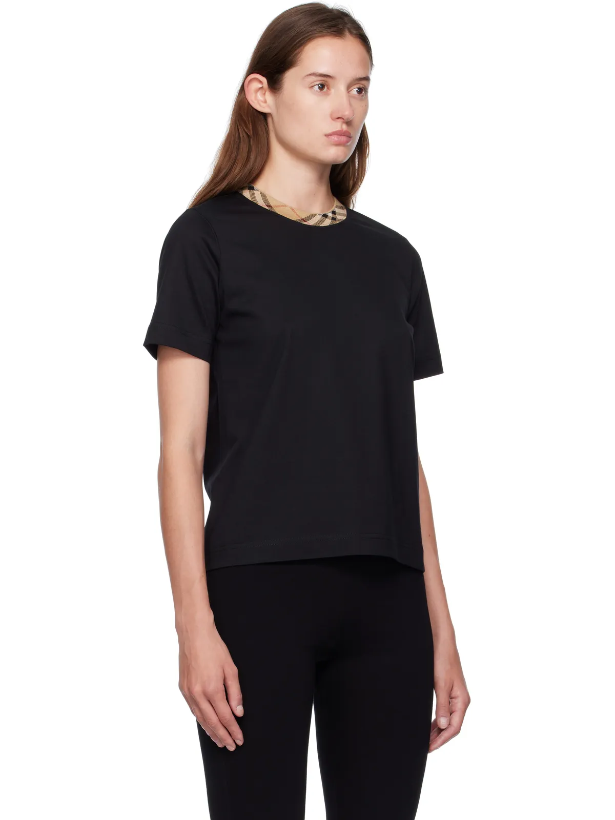Burberry チェックトリム コットン Tシャツ - 画像2