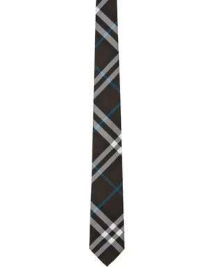 Burberry チェック シルク ネクタイ - サムネイル1