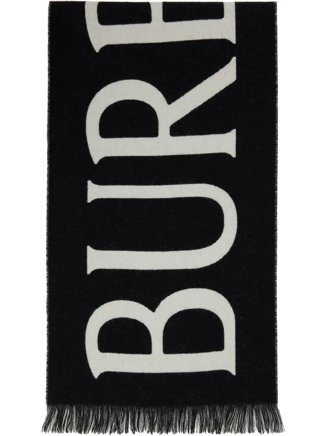 Burberry Burberry 'Burberry' Text ウール マフラーの商品画像