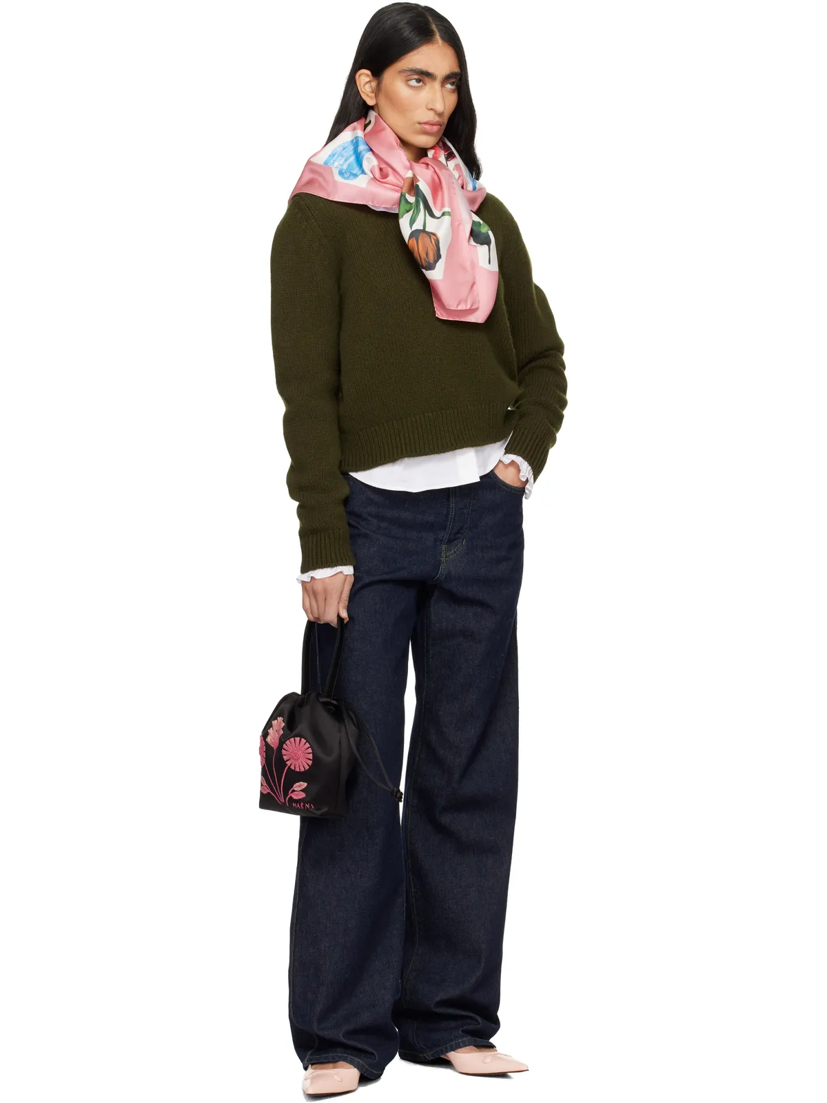 Marni Trunkaroo レザー スリングバック シューズ - 画像5