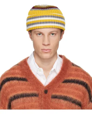 Marni ボーダー リブ ビーニー - サムネイル1
