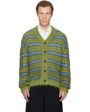 Marni Fuzzy Wuzzy ボーダー Vネックカーディガン - サムネイル1