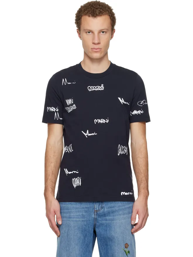 Marni Marni Multigram Marni コットン プリントTシャツの商品画像