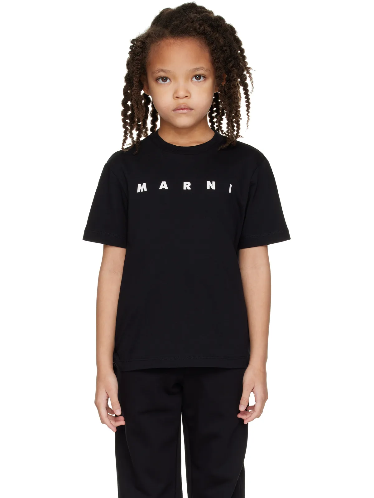 Marni キッズ｜ コットン ロゴ Tシャツ - 画像1