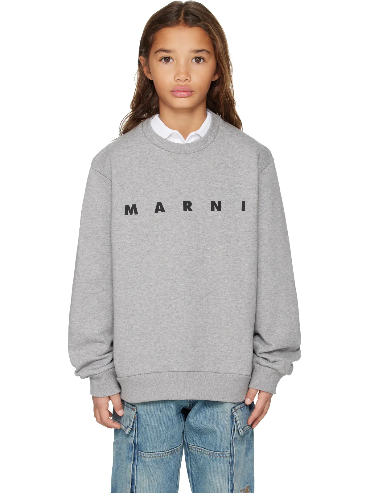 Marni キッズ｜ コットン スウェットシャツ - 画像1