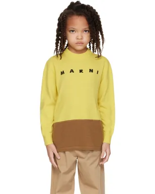Marni キッズ｜ インターシャ ロゴ セーター - サムネイル1