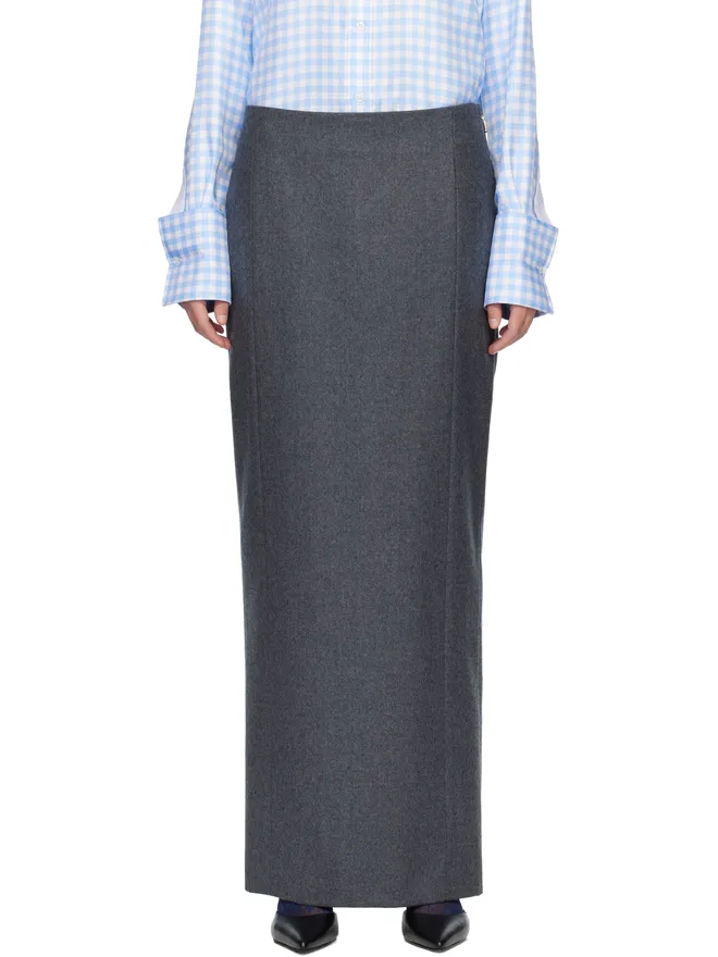 Thom Browne Thom Browne Solid ウールフランネル ペンシル マキシスカートの商品画像