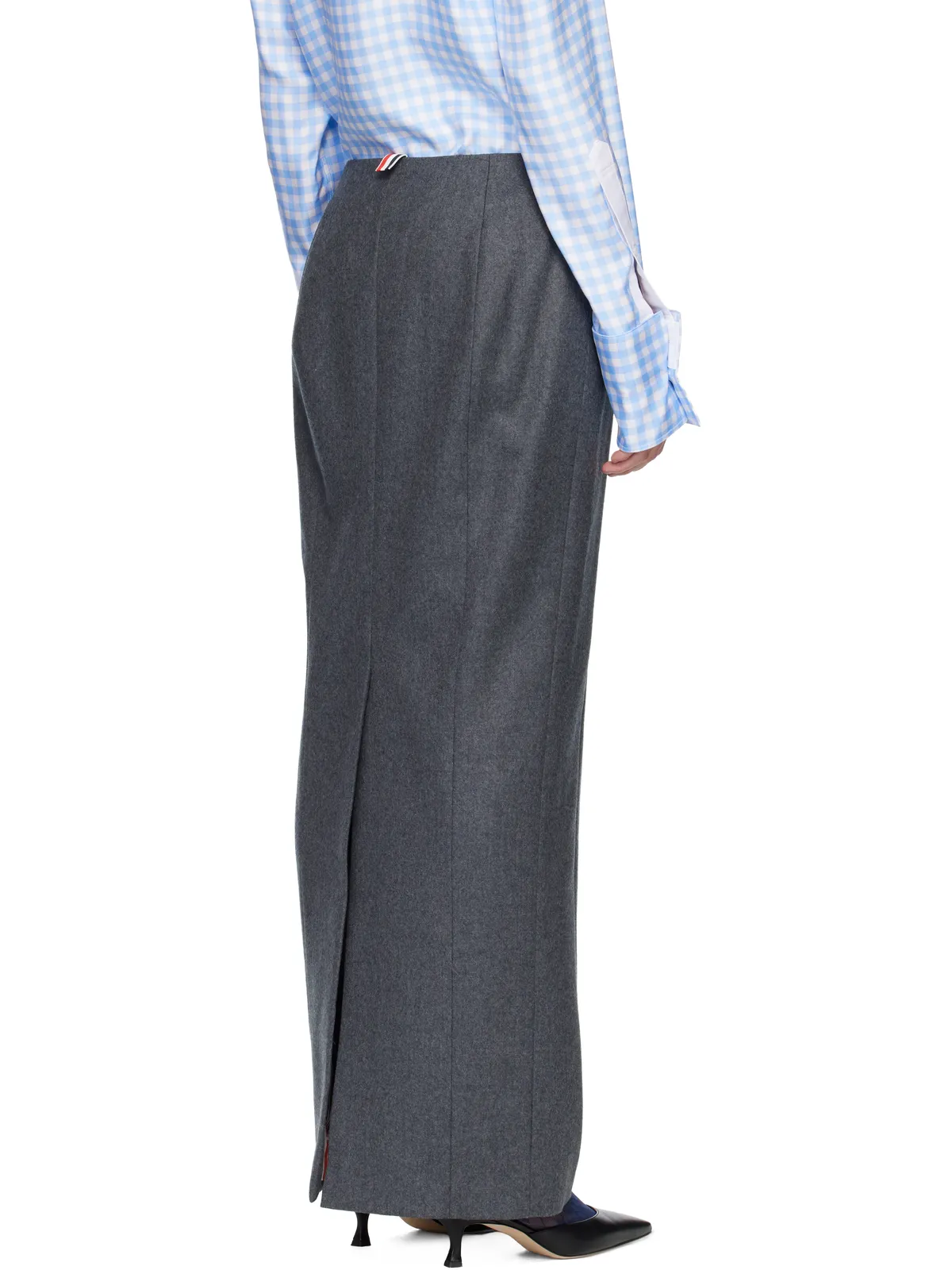 Thom Browne Solid ウールフランネル ペンシル マキシスカート - 画像3