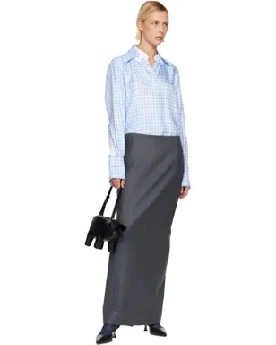 Thom Browne Solid ウールフランネル ペンシル マキシスカート - サムネイル4