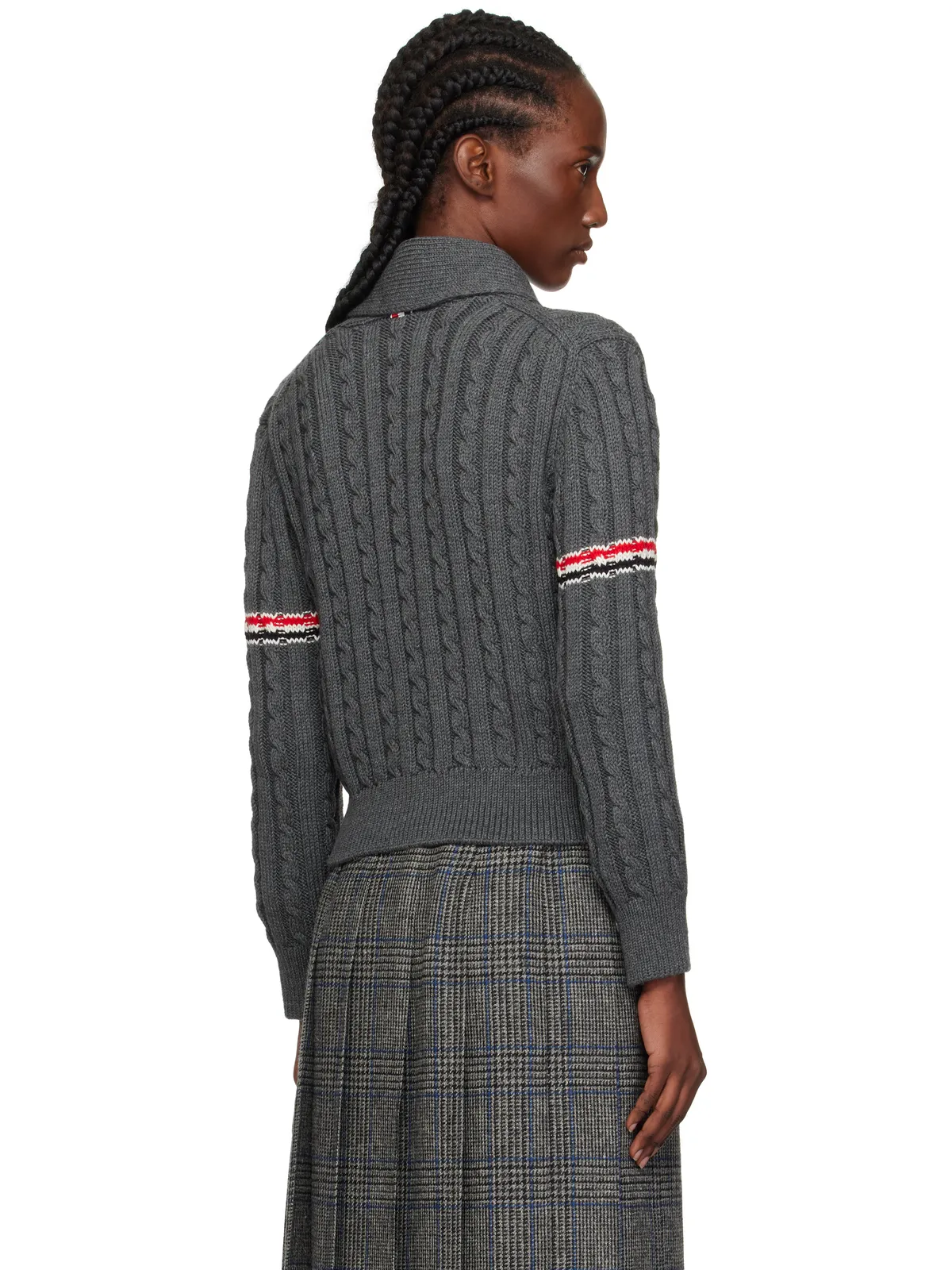Thom Browne Baby Cable Stitch ショールカラー カーディガン - 画像3