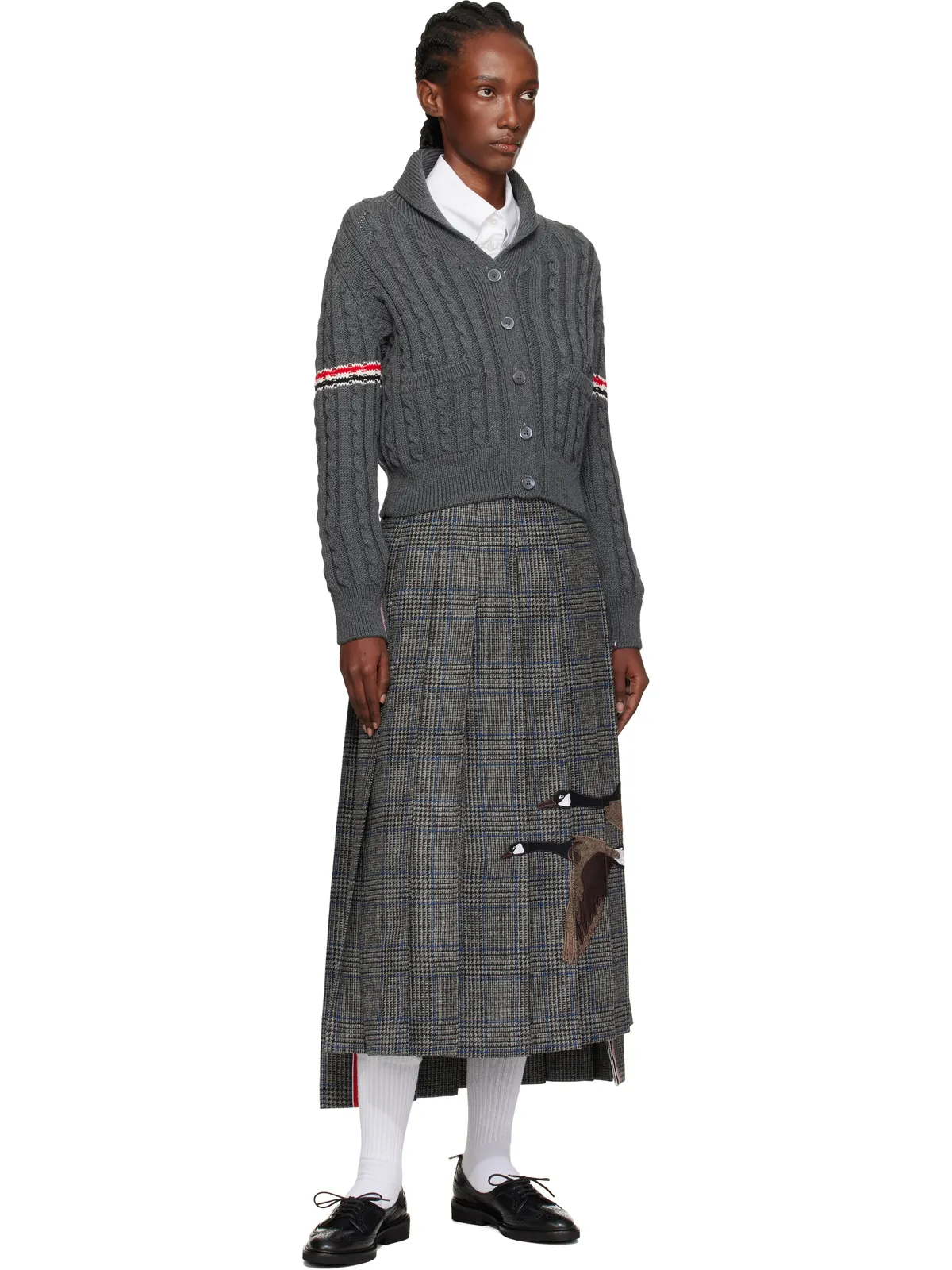 Thom Browne Baby Cable Stitch ショールカラー カーディガン - 画像4