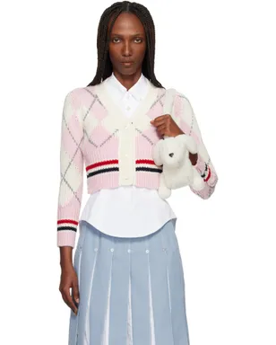 Thom Browne アーガイル メリノ シュランケン カーディガン - サムネイル1