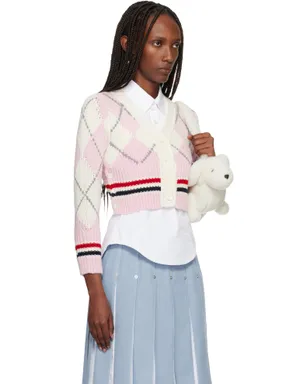 Thom Browne アーガイル メリノ シュランケン カーディガン - サムネイル2