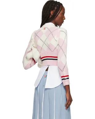 Thom Browne アーガイル メリノ シュランケン カーディガン - サムネイル3