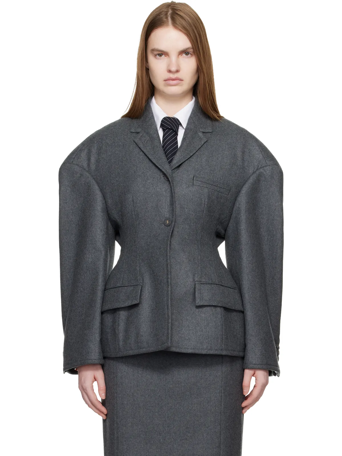 Thom Browne Nipped Waist Cocoon テーラードジャケット - 画像1