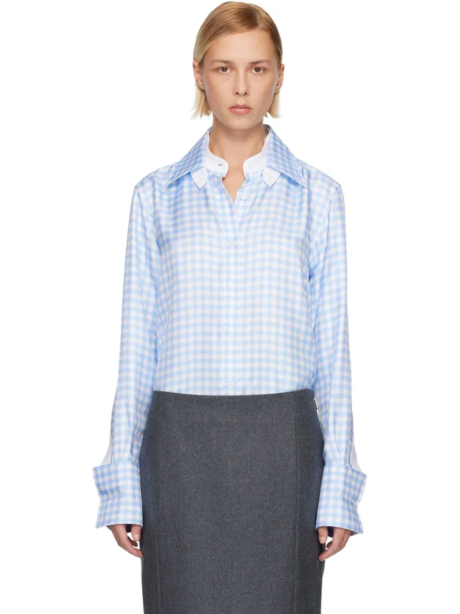 Thom Browne Thom Browne シルクツイル ギンガム シャツの商品画像