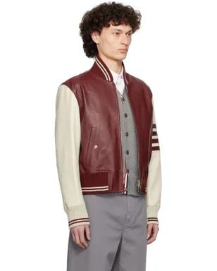 Thom Browne 4-Bar Classic レザー ボンバージャケット - サムネイル2