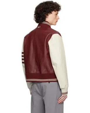 Thom Browne 4-Bar Classic レザー ボンバージャケット - サムネイル3