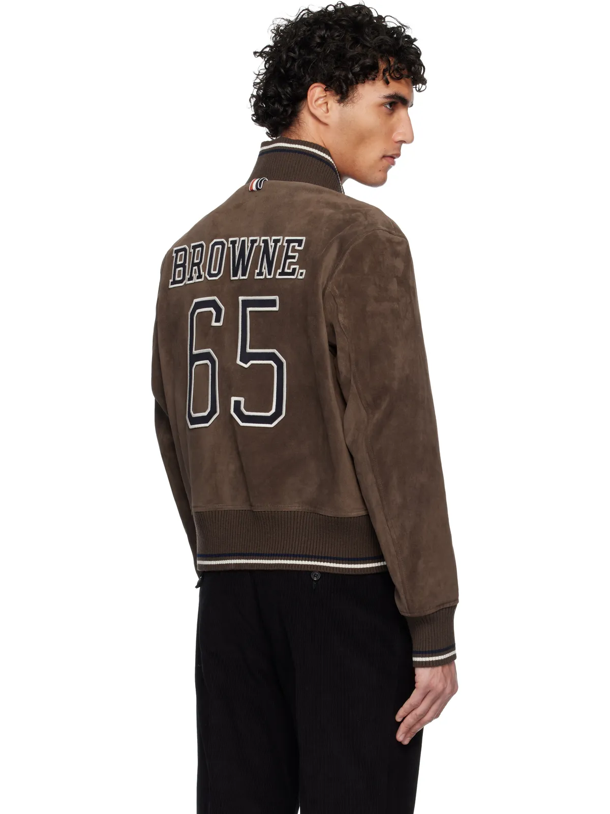 Thom Browne Knit Rib Suede ブルゾンジャケット - 画像3