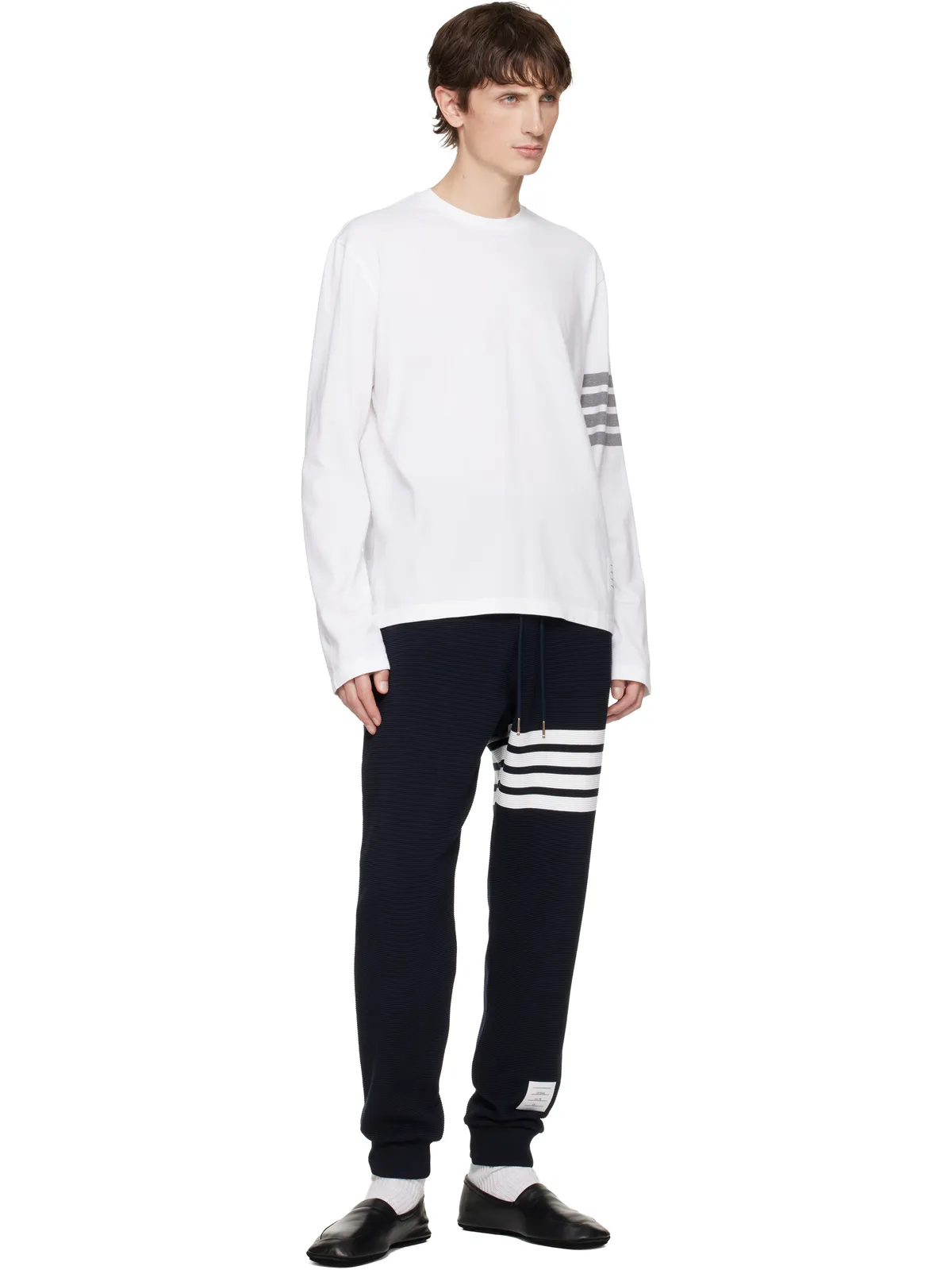 Thom Browne 4-Bar Ottoman スウェットパンツ - 画像4