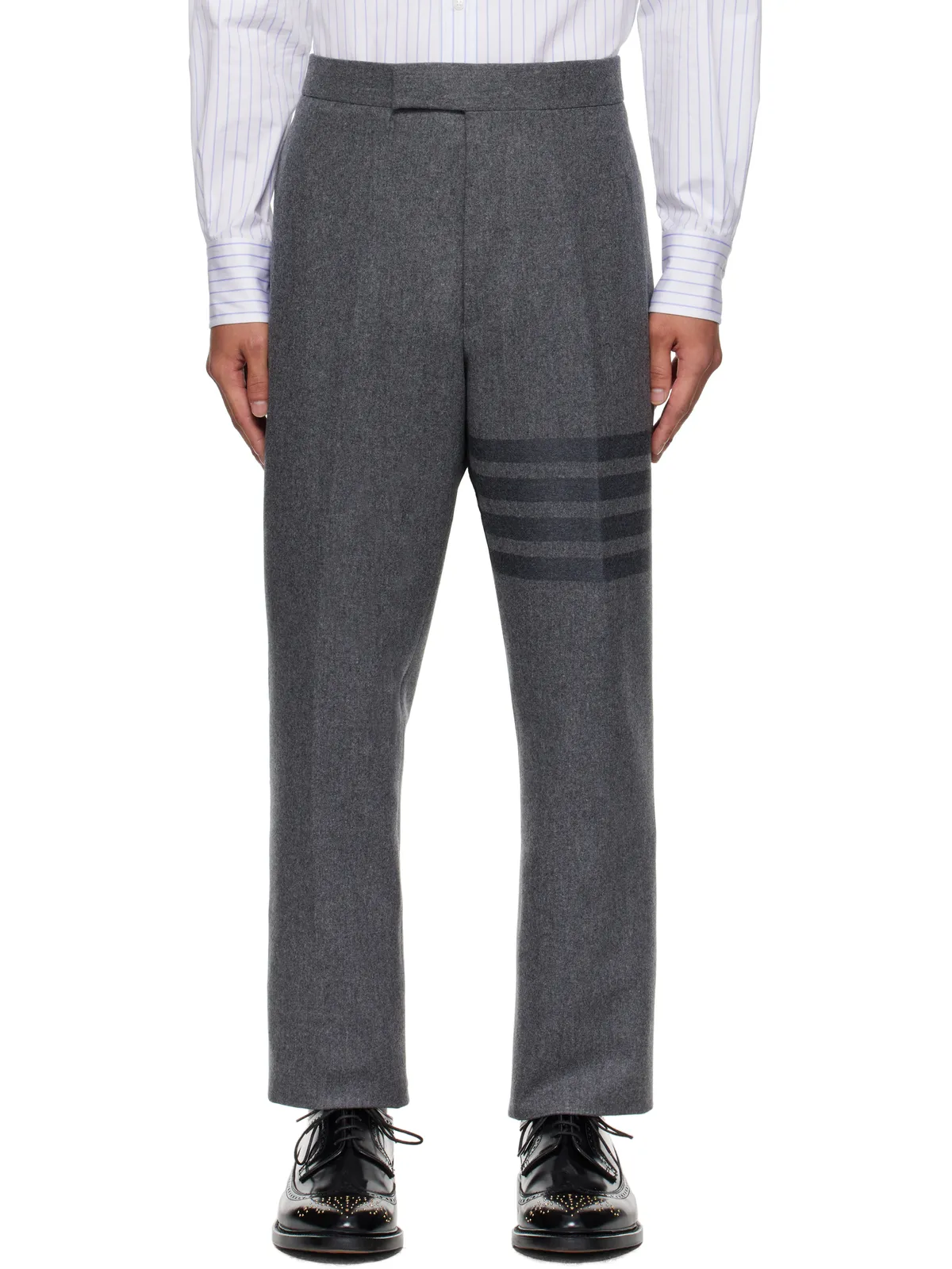 Thom Browne Plain Weave 4-Bar トラウザーズ - 画像1