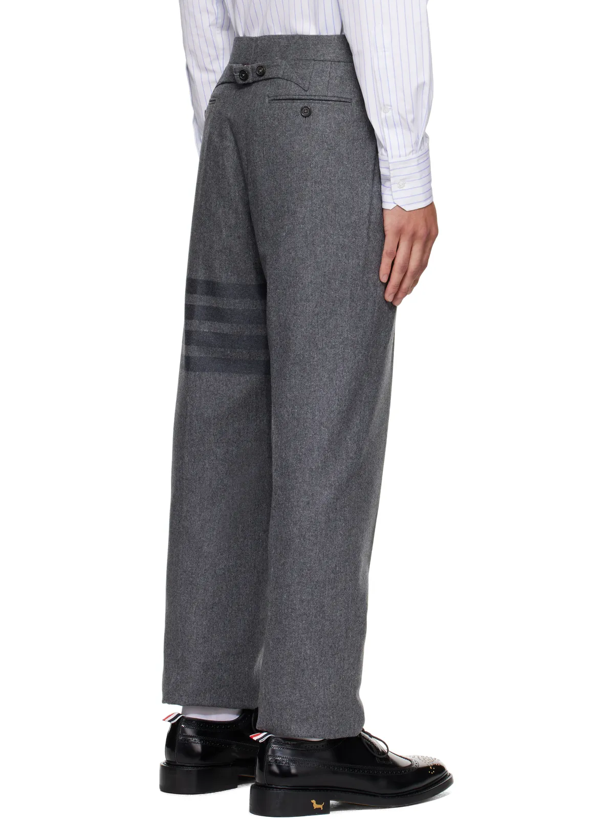 Thom Browne Plain Weave 4-Bar トラウザーズ - 画像3