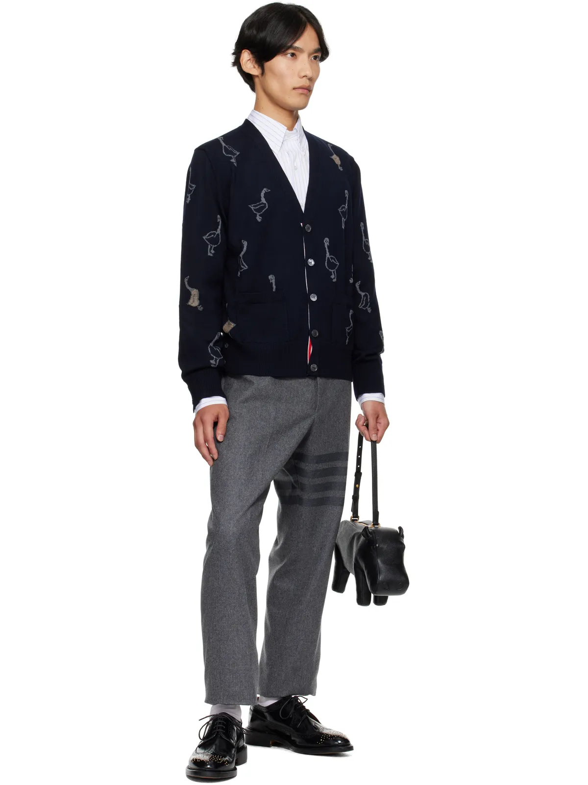 Thom Browne Plain Weave 4-Bar トラウザーズ - 画像4