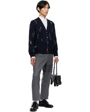 Thom Browne Plain Weave 4-Bar トラウザーズ - サムネイル4