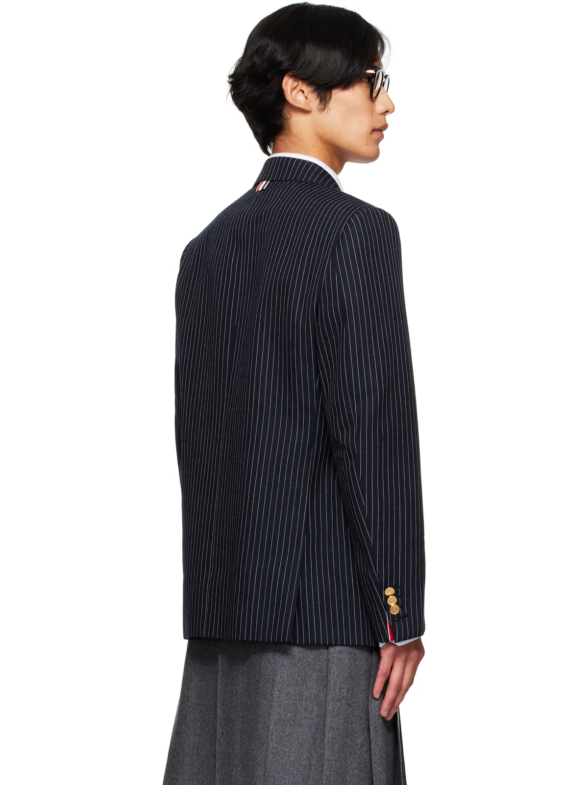Thom Browne High Twist Wool Sportcoat ピンストライプ テーラードジャケット - 画像3