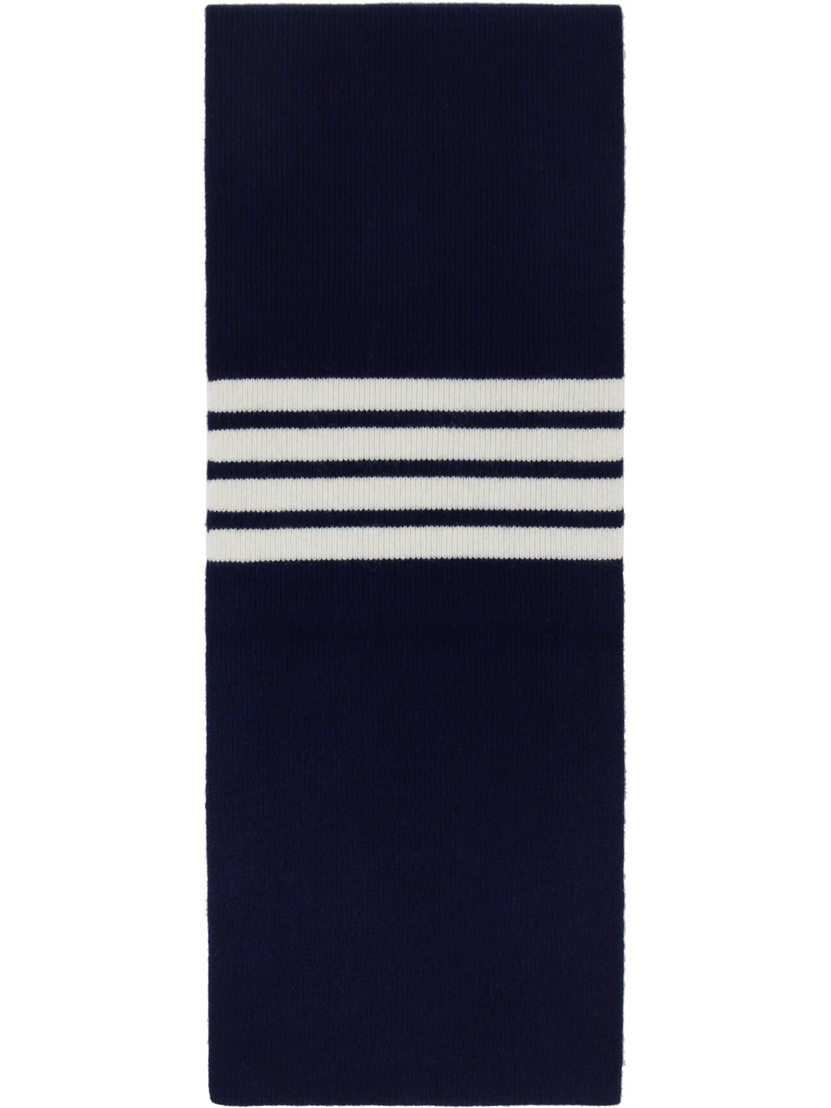 Thom Browne 4-Bar カシミヤ リブ マフラー - 画像1