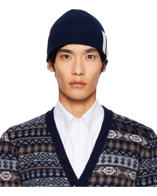 Thom Browne カシミヤ 4-Bar ロールアップ ビーニー - サムネイル1