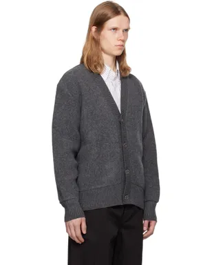 Thom Browne ウールフリース オーバーサイズ Vネックカーディガン - サムネイル2