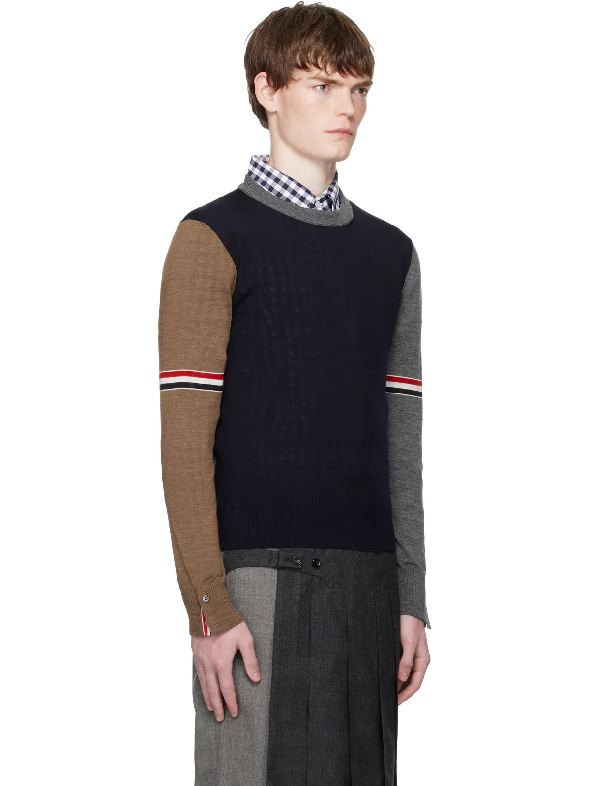Thom Browne Fun Mix ジャージ リラックスフィット メリノ プルオーバー - 画像2