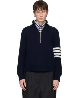Thom Browne 4-Bar メリノウール ファネルネック セーター - サムネイル1