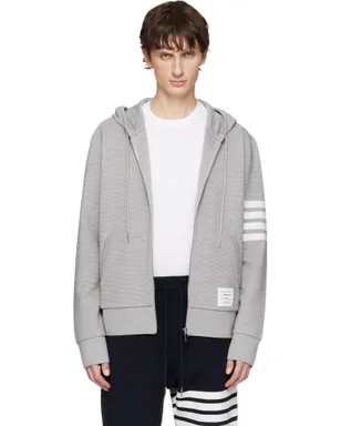 Thom Browne Cotton Ottoman 4-Bar ジップフーディ - サムネイル1