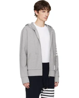 Thom Browne Cotton Ottoman 4-Bar ジップフーディ - サムネイル2