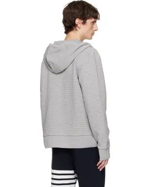Thom Browne Cotton Ottoman 4-Bar ジップフーディ - サムネイル3