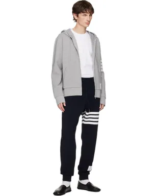 Thom Browne Cotton Ottoman 4-Bar ジップフーディ - サムネイル4