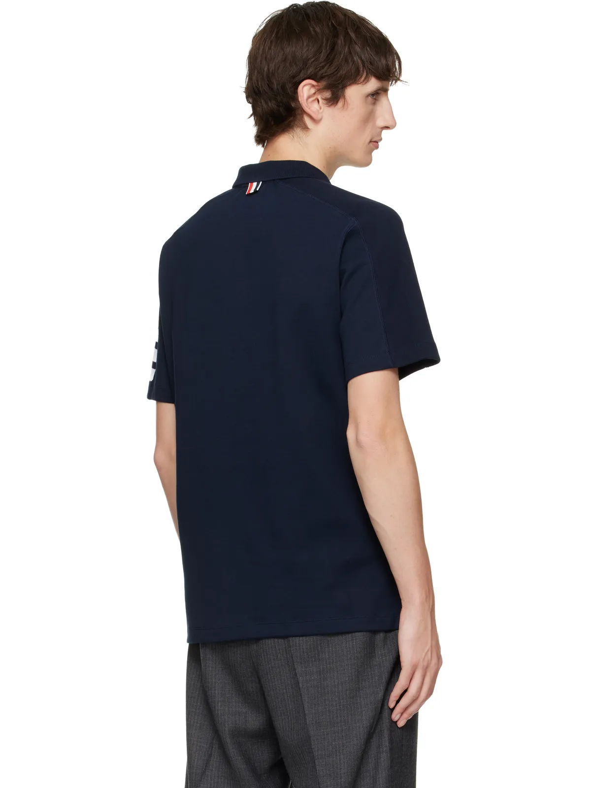 Thom Browne Milano Cotton 4-Bar ポロシャツ - 画像3