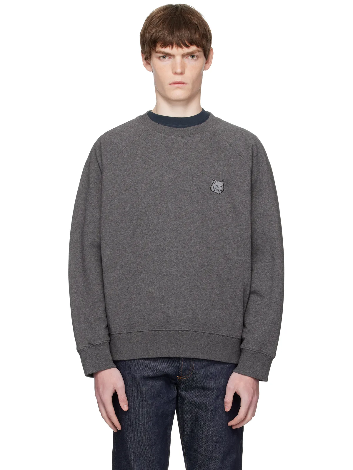 Maison Kitsuné ボールド フォックスヘッド パッチ オーバーサイズ スウェットシャツ - 画像1