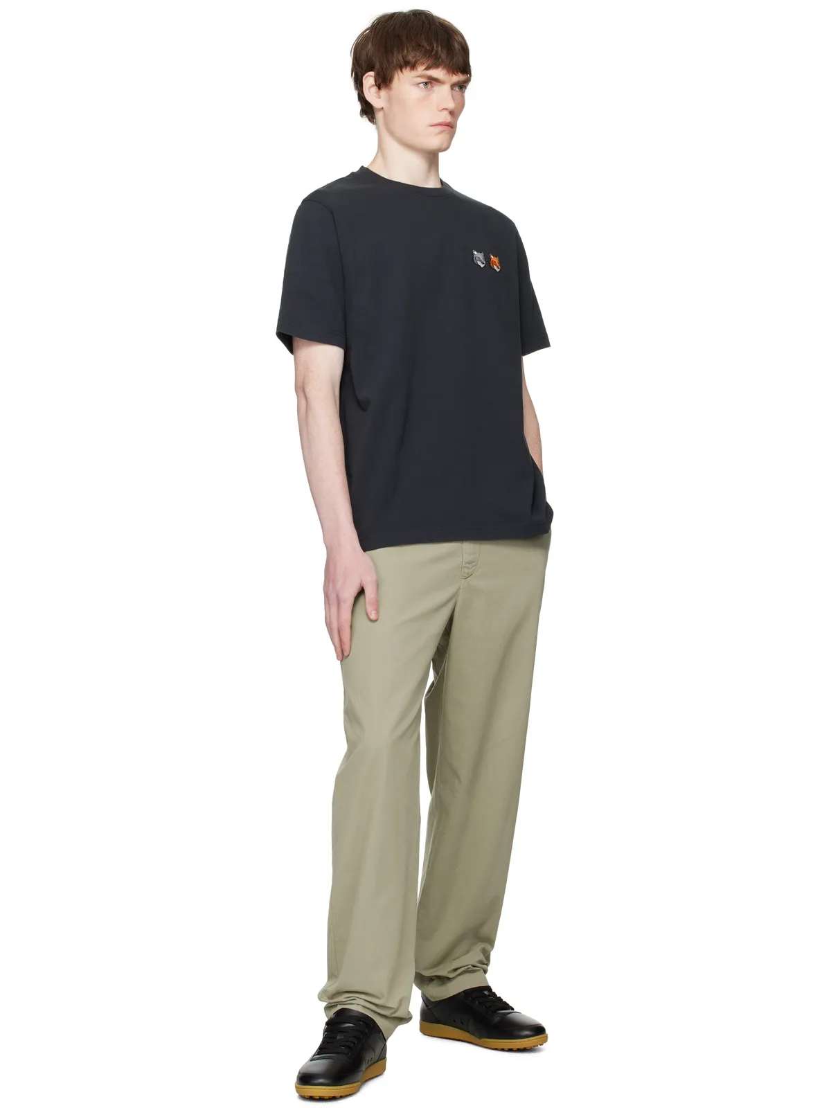 Maison Kitsuné ダブル ボールド フォックスヘッド コンフォート Tシャツ - 画像4
