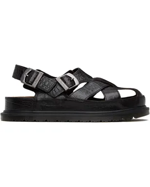 Dr. Martens Crocodile Analine Leather フィッシャーマン サンダル - サムネイル1