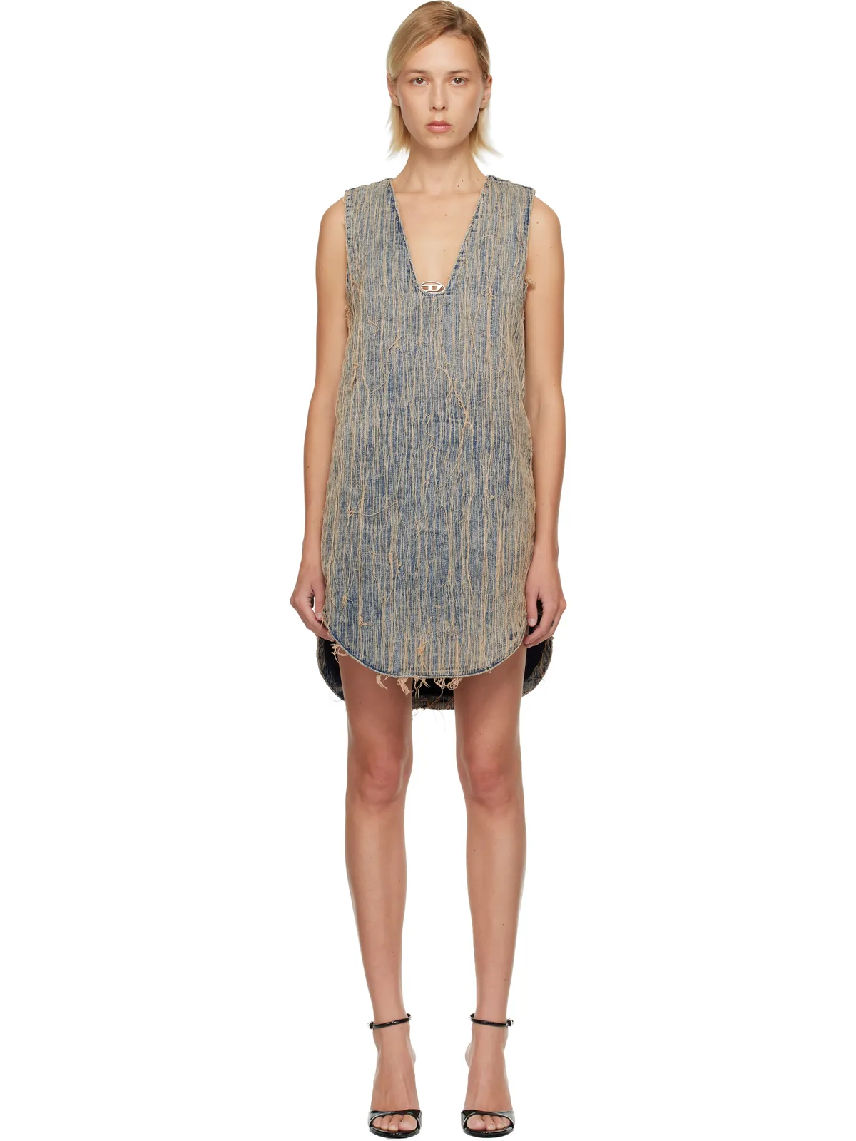 Diesel De-Laris-Dress-S2 デニム ミニワンピース - 画像1