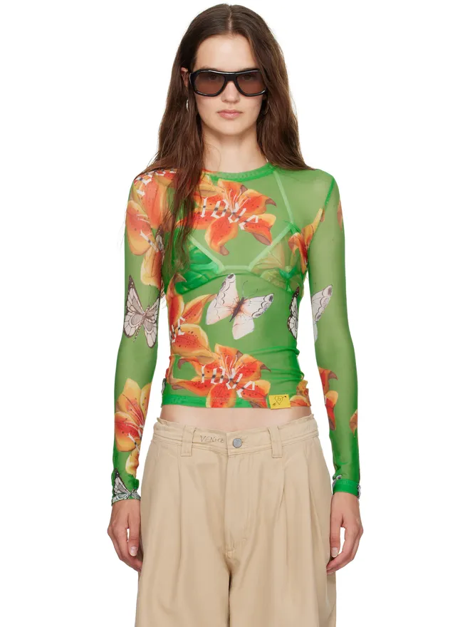 Juliet Johnstone Juliet Johnstone メッシュ 長袖Tシャツの商品画像